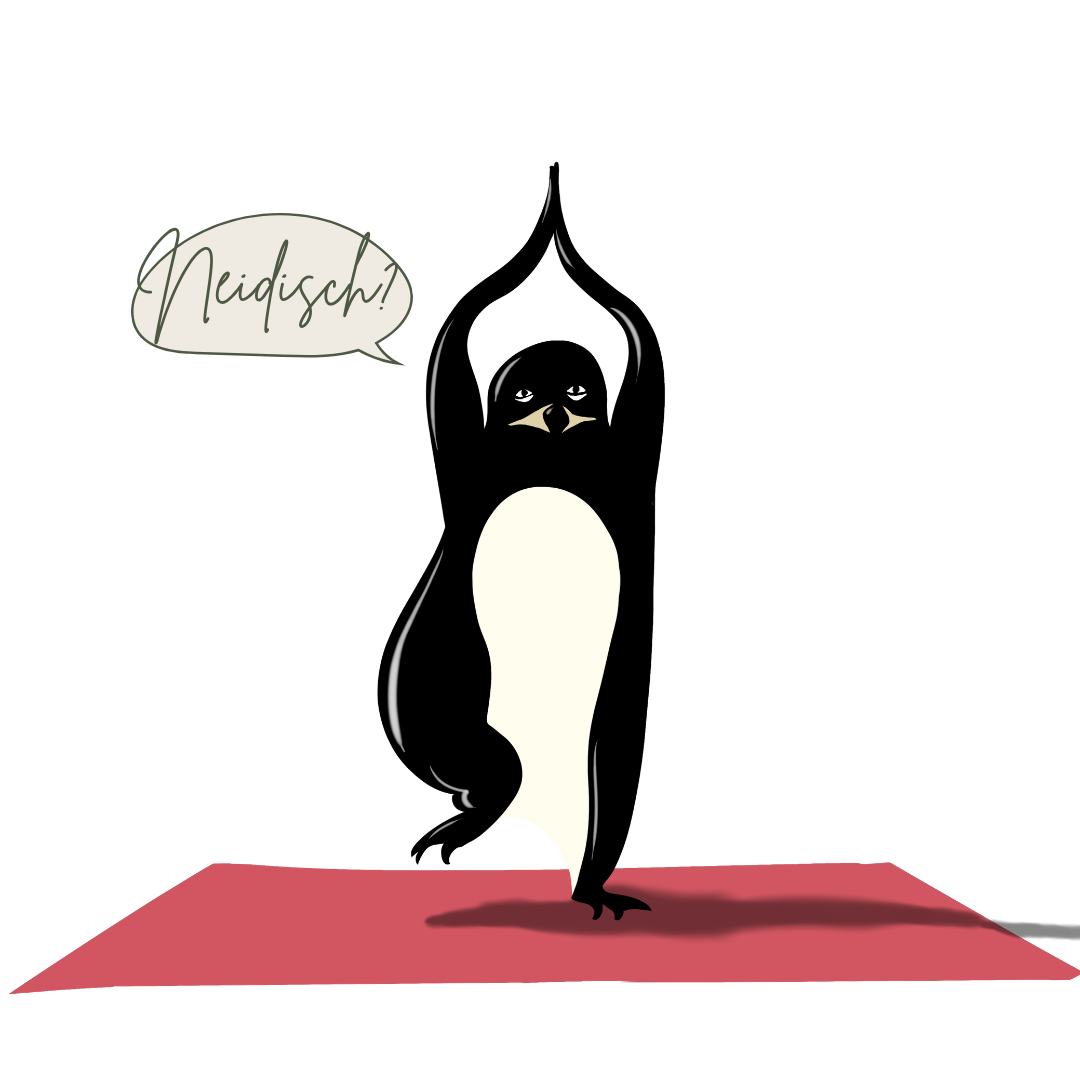 Pinguin Illustration für Achtsamkeit, Bewegung und Selbstfürsorge in Hamburg